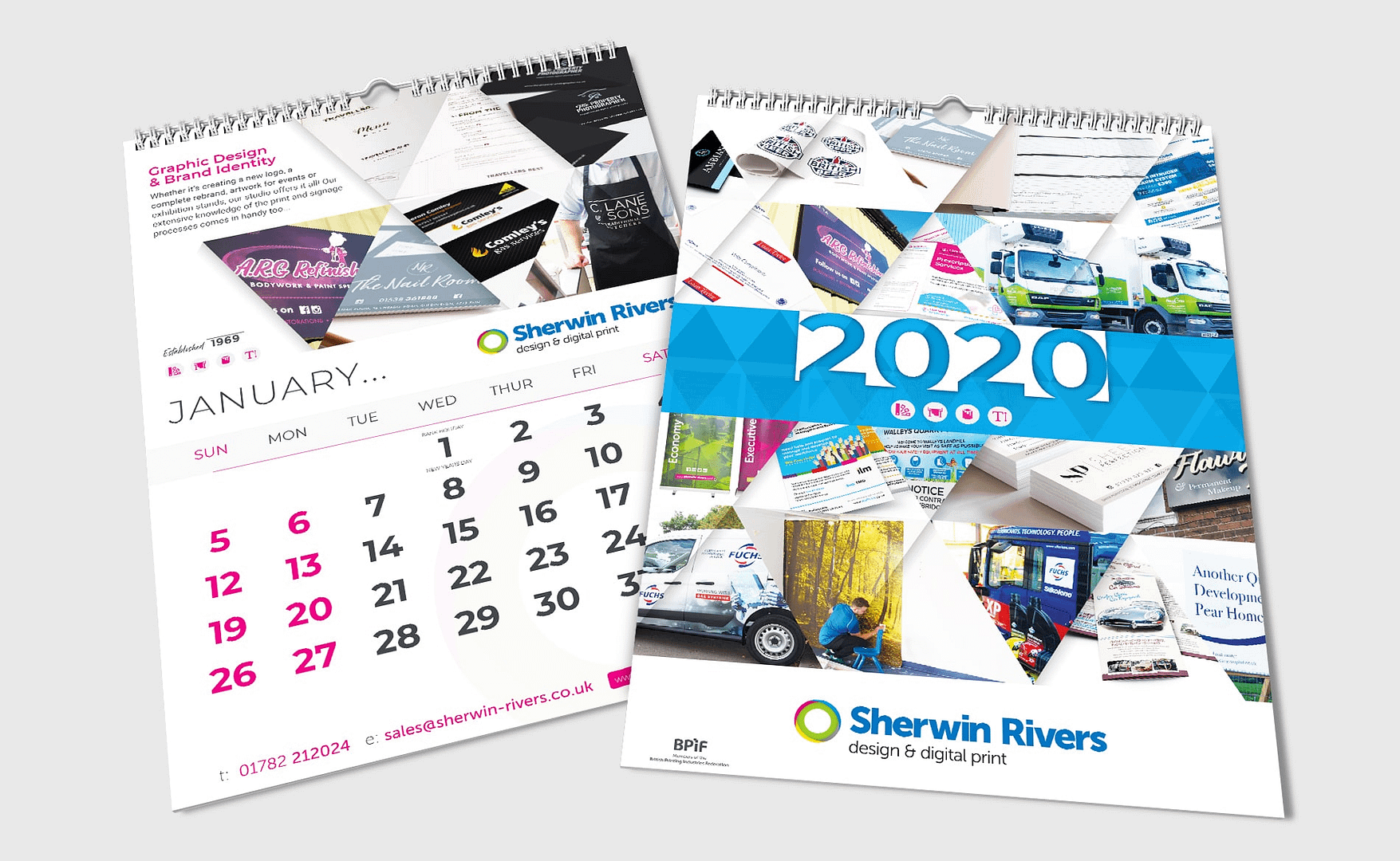 Sherwin Rivers Printers Ltd - Stoke-on-Trent, Staffordshire, 2020 Custom Business Calendar Printing